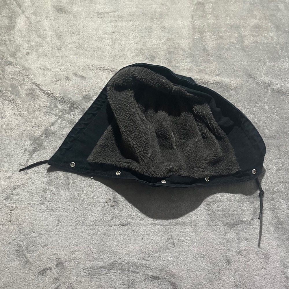 Carhartt Replacement Detachable Hood Black Sherpa Lined Snap On Duck Canvas
